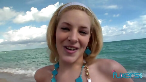 Blond Bikini Babe Fucks Boyfriend