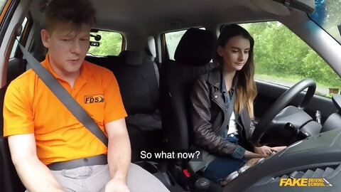 Beautiful Teen Girl Pleasuring Her Driving Instructor With Adelle Unicorn And Michael Fly