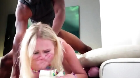 Teen Blonde Drains A Dick