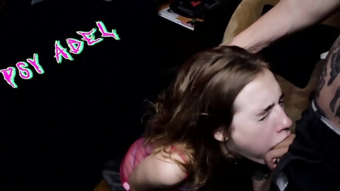 Psy Adel - Horny Hot Slut In A Pink Dress Sensually Sucks Huge Cock