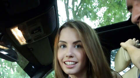 Teen With Tiny Titties Elle Rose Gets Nailed In A Car In Pov Action