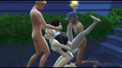 Disney Porn Gangbang With Queen Elsa  Disney Cartoon Porn