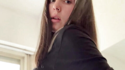 Latina Tease! Step Bro Almost Caught Me Filming